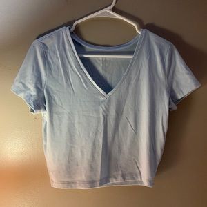 Baby blue crop top